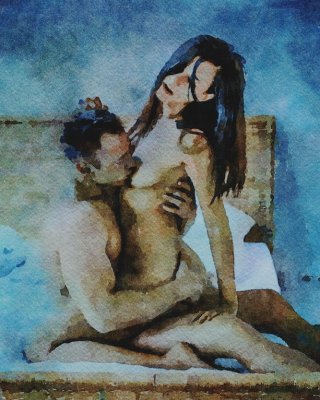 Erotic Digital Watercolor 2