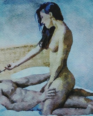 Erotic Digital Watercolor 2