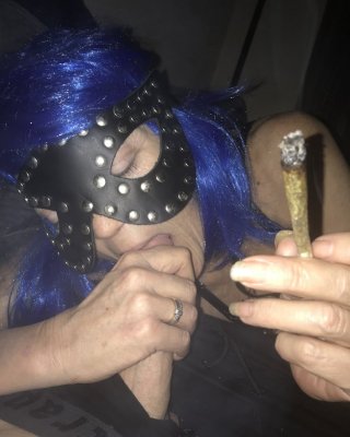 Smoking Blowjob Mask Wig Granny Milf