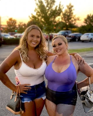 Thick Blonde Babe Shows Off Massive Tits