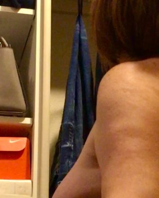 wife Groping Her Tits And Trimmed Pussy