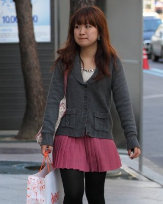 Street Pantyhose - Real Life Asian Cunt In Tights