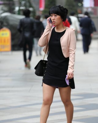 Street Pantyhose - Real Life Asian Cunt In Tights