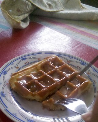 Cum on food! Waffle with milk caramel &amp; cum (from 2012) #106917785