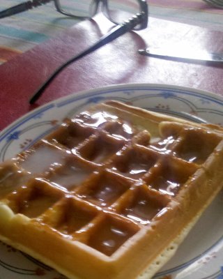 Cum on food! Waffle with milk caramel &amp; cum (from 2012) #106917792